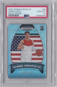 2020 Panini Prizm Draft Picks LaMelo Ball Global Prospect Rookie Mojo /25 PSA 10 - Picture 1 of 2