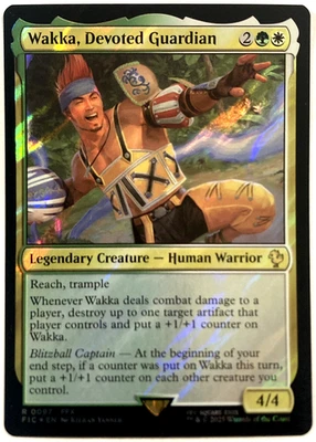 MTG Wakka, Devoted Guardian (Surge Foil) Commander: Final Fantasy 97 FFX NM - Image 1 of 4
