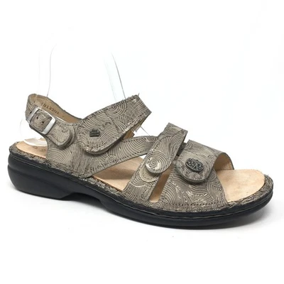 Finn Comfort Gomera Sandals Shoes Womens Size 8.5 D Wide 39 EU Taupe Leather - Image 1 of 4