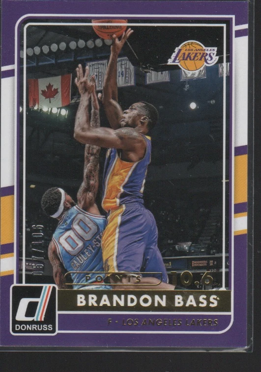 BRANDON BASS  2015-16 PANINI DONRUSS POINTS PARALLEL CARD #42 / 106 - Image 1 of 1