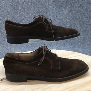 Zapatos de vestir Salvatore Ferragamo para hombre 11 B Oxford marrón con cordones punta de almendra informales - Imagen 1 de 16