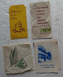 1951 Virgin Islands & Puerto Rico scraps (Bluebeard's Castle, Caribe Hilton, etc - Picture 1 of 4