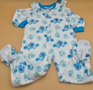 Blue’s Clues Toddler Boy White Footed Blanket Sleeper Pajamas PJs New 3T - Picture 1 of 4