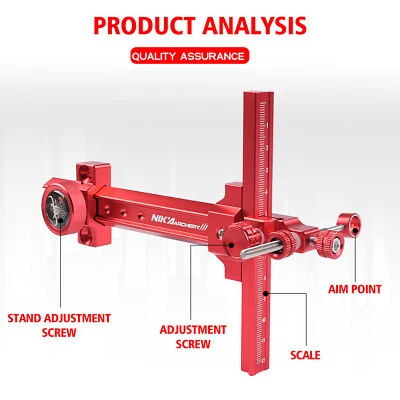 Mira de arco recurva de tiro con arco NIKA 6 pulgadas en forma de T mira de objetivo mano derecha para caza Foto 1 de 4