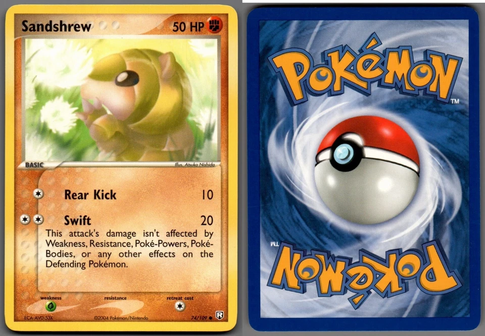 2004 Pokemon, EX Team Rocket Returns, #74/109 Sandshrew, Common - Image 1 of 1