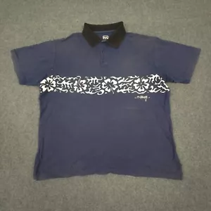 Camisa Billabong Vintage Hombres XLARGE Azul Manga Corta Playa Polo Algodón Talla XL - Imagen 1 de 12
