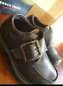 Baby Boy Dess shoes Size 6 Black Loafers with Buckle Toddler Loafers NIB - Picture 1 of 8