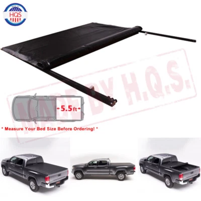 5'7 Ft Soft Roll Up Tonneau Cover For 2009-2017 Dodge Ram Crew 5'7" Truck Bed Foto 1 de 4