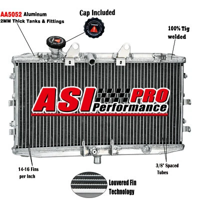 Aluminum Radiator For 2004-2018 2016 Triumph Rocket 3 III 2300 61635010000 - Image 1 of 4