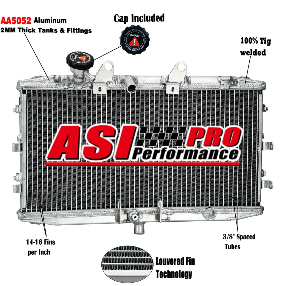 Aluminum Radiator For 2004-2018 2015 Triumph Rocket 3 III 2300 61635010000 - Image 1 of 4