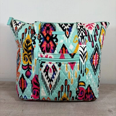 Bolso de Mano Vera Bradley Villager Pueblo Azul Azteca Rosa Amarillo Blanco Acolchado Foto 1 de 4