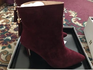 THINGS II COME Women Bailee Ankle Boots Faux Leather Pointed Stiletto Sz 10 $180 - Picture 1 of 7