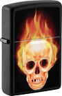 Zippo Original lighter Regular/Matte Black 3D-Druck Flaming Skull / Case