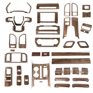 Wood Grain Full Set Interior Decoration Cover Trim Kit For Ford F-150 2015-2020 - Picture 1 of 38