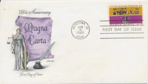 lot of 4 Hand Colored Artmaster cachet First Day covers Magna Carta, Ducks, FL - Picture 1 of 2