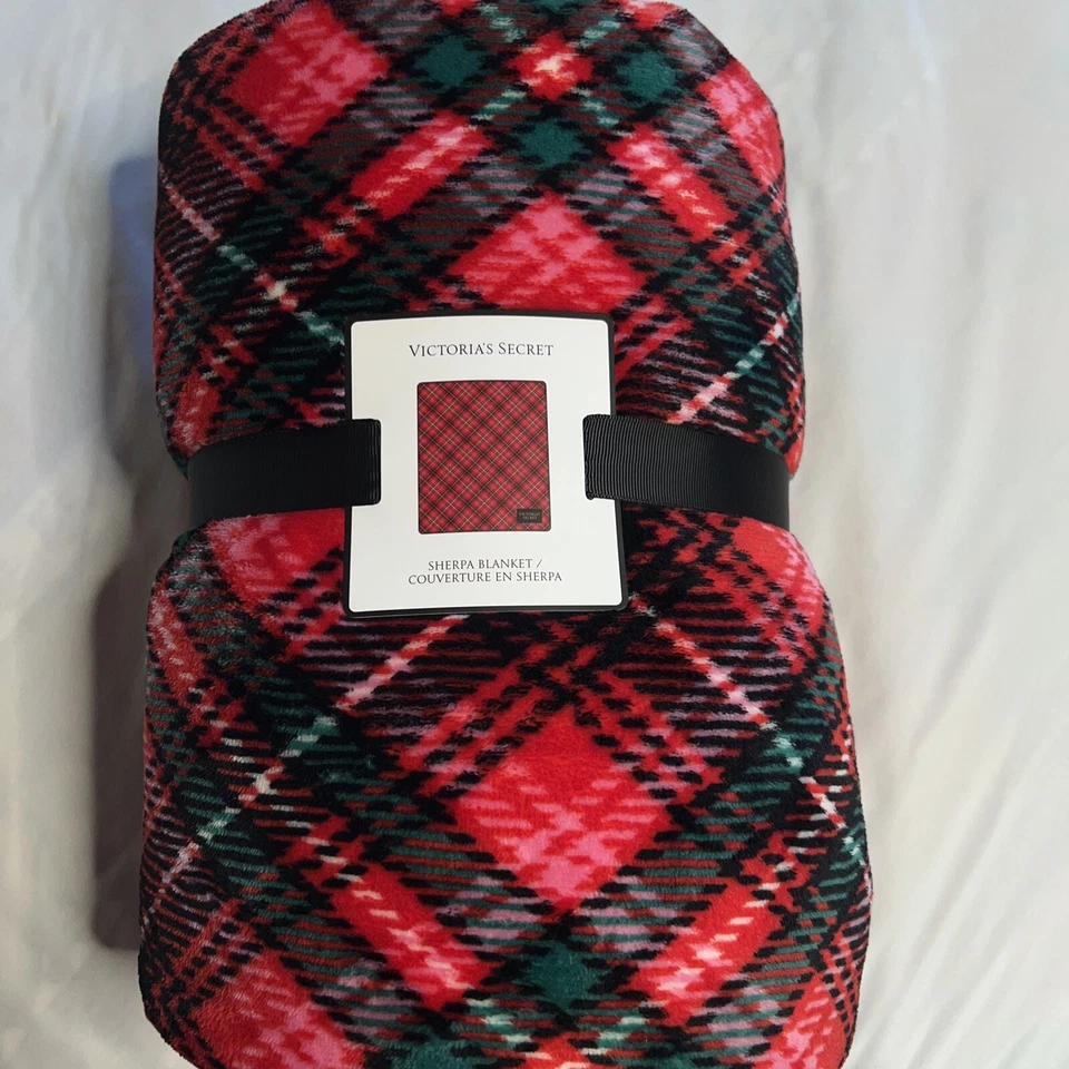 MANTA SHERPA ROSA VICTORIAS SECRET ROJA FLORAL 2019 ¡TOTALMENTE NUEVA CON ETIQUETAS! Foto 1 de 4