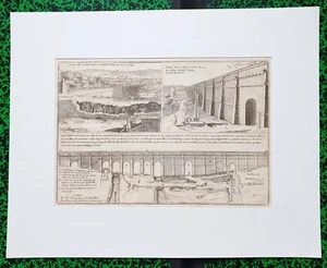 XVIII ème - Dépt 94 - Superbe Plan de l'Aqueduc d'Arcueil par de Fer 50x40  1703 - Picture 1 of 2