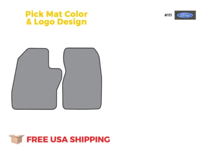 FITS 1988-1996 Ford F-250 Reg Cab Floor Mat 2pc Cutpile Foto 1 de 3