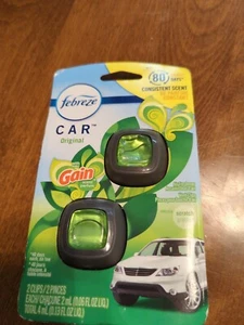 Febreze Original Gain Scent 80 Day Car Vent Deodorizer Clip  Air Fresh 2Ct.(Y14) - Picture 1 of 3