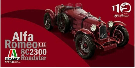 Italeri Alfa Romeo 8C 2300 Roadster Scala 1:12 Modellino Auto - Rosso (4708)