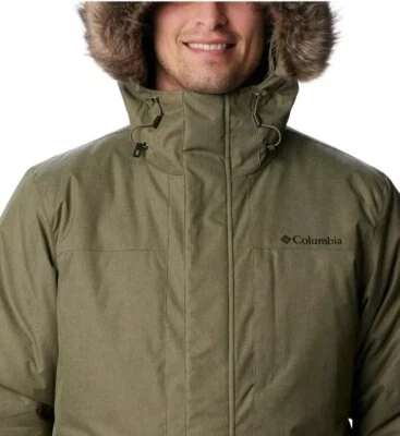 Columbia Omni-Tech Leif Trail Parka Hooded Faux Fur Trim Jacket Mens Size-3XT  - Image 1 of 4