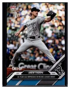 2024 Topps Now #291 Drew Thorpe Blue Parallel #d /49 RC - Picture 1 of 2