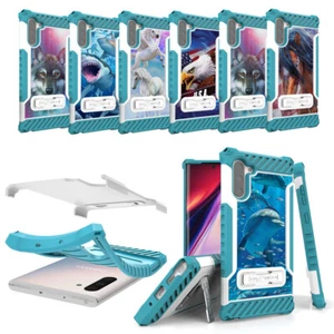 Hybrid Shockproof Case Dual Layer Cover w/Stand for Samsung Galaxy Note 10 - Picture 1 of 22
