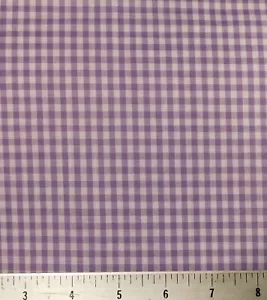 M766 Stoff 1/8" Gingham Karo Karo gewebt Lavendel 36" x 45" - Bild 1 von 1