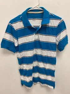 Faded Glory Large 10/12 Polo Shirt Blue/White Boys Youth - Picture 1 of 5