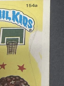 1986 Garbage Pail Kids 4th Series - 154a Basket Casey - White Blotch Error - Picture 1 of 3