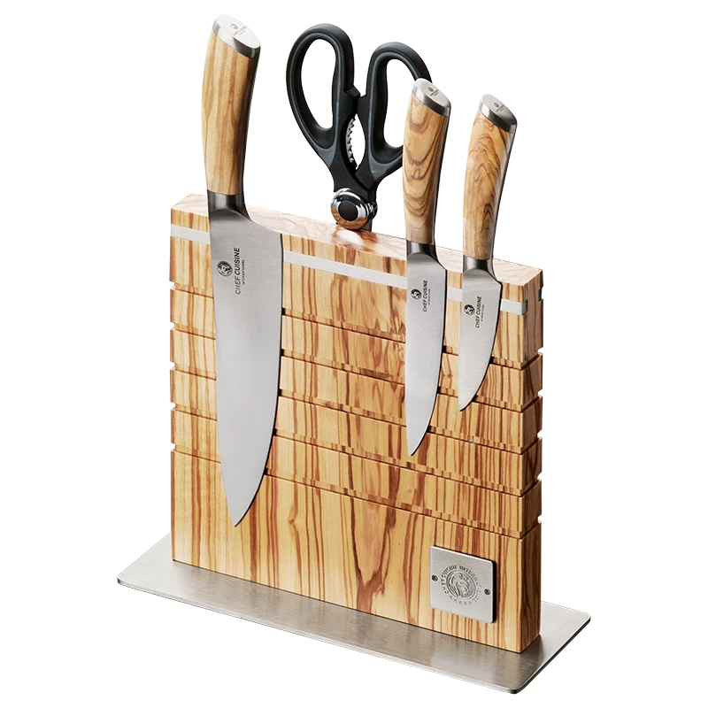 CHEF CUISINE Profi Messer Set 5 TLG. inkl. magnetischem Messerblock