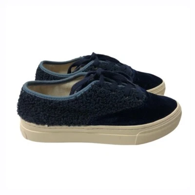 Soludos Blue Velvet Platform Lace Up Sneakers Women's Size 7 - Image 1 of 4