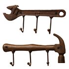 Retro Hammer Wrench Hook Bedroom Door Back Wall Hanger Coat Keys Holder