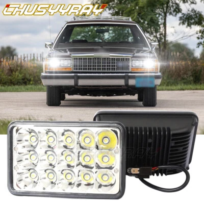 For Ford LTD Crown Victoria 1987-1991 Pair 4x6" inch Hi/Lo Beam Headlights DRL - Image 1 of 4