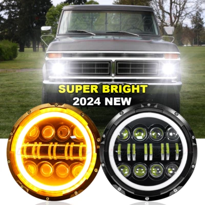 Faro LED redondo halo ojo de ángel para Ford Falcon sedán entrega 1961-65 2 piezas 7" Foto 1 de 4