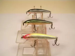 3 Rapala Husky Jerk HJ6 Tennessee Shad Clown Steel rattle crankbait lure - Picture 1 of 3