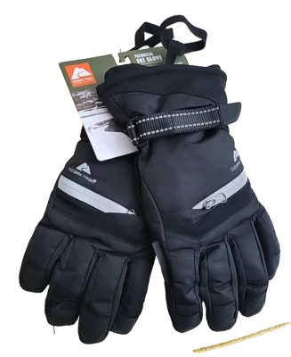 OZARK TRAIL BOYS SKI SNOW WINTER  GLOVE size LARGE/XL BLACK 1 pair ZIP POCKET - Image 1 of 2