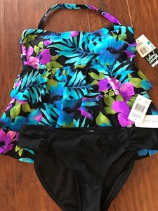 island Escape Women's 2 Piece Tiered Tankini Set . NEW/w Tags Sz 6 - Picture 1 of 5