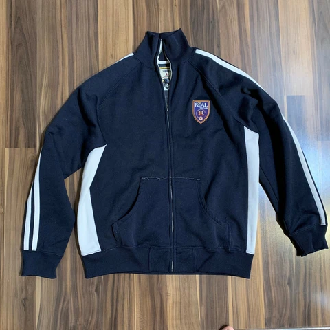 Mens J. America Real Salt Lake RSL Soccer Zip Jacket Sweatshirt Large MLS Cover