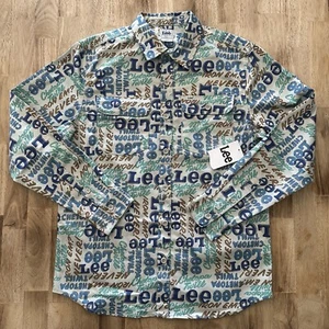 Lee Chetopa Workwear Relaxed Fit Over Shirt VTG All Over Print Button Up - Picture 1 of 5