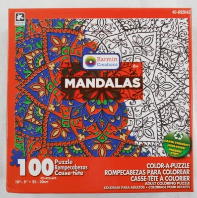 Puzzle Mandalas 100 piezas 8" x 10" cuando se monta #3 Foto 1 de 2