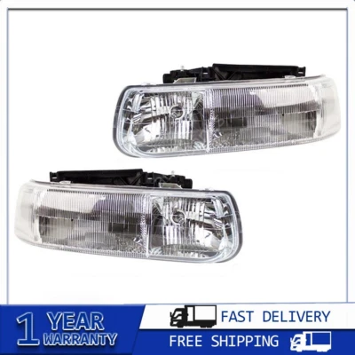 Conjunto de faros para Chevrolet Silverado 1500 HD 6,0 L 2002 2001 Foto 1 de 4