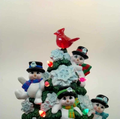 Rare Ruby Red Cardinal Topper for Ceramic Christmas Tree Lights, Bulbs, Star NEW - Image 1 of 4