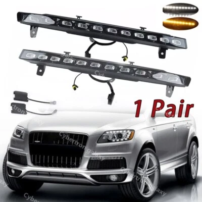 LED DRL Daytime Running Light Turn Signal Lamp For Audi Q7 2010 -2015 - Image 1 of 4