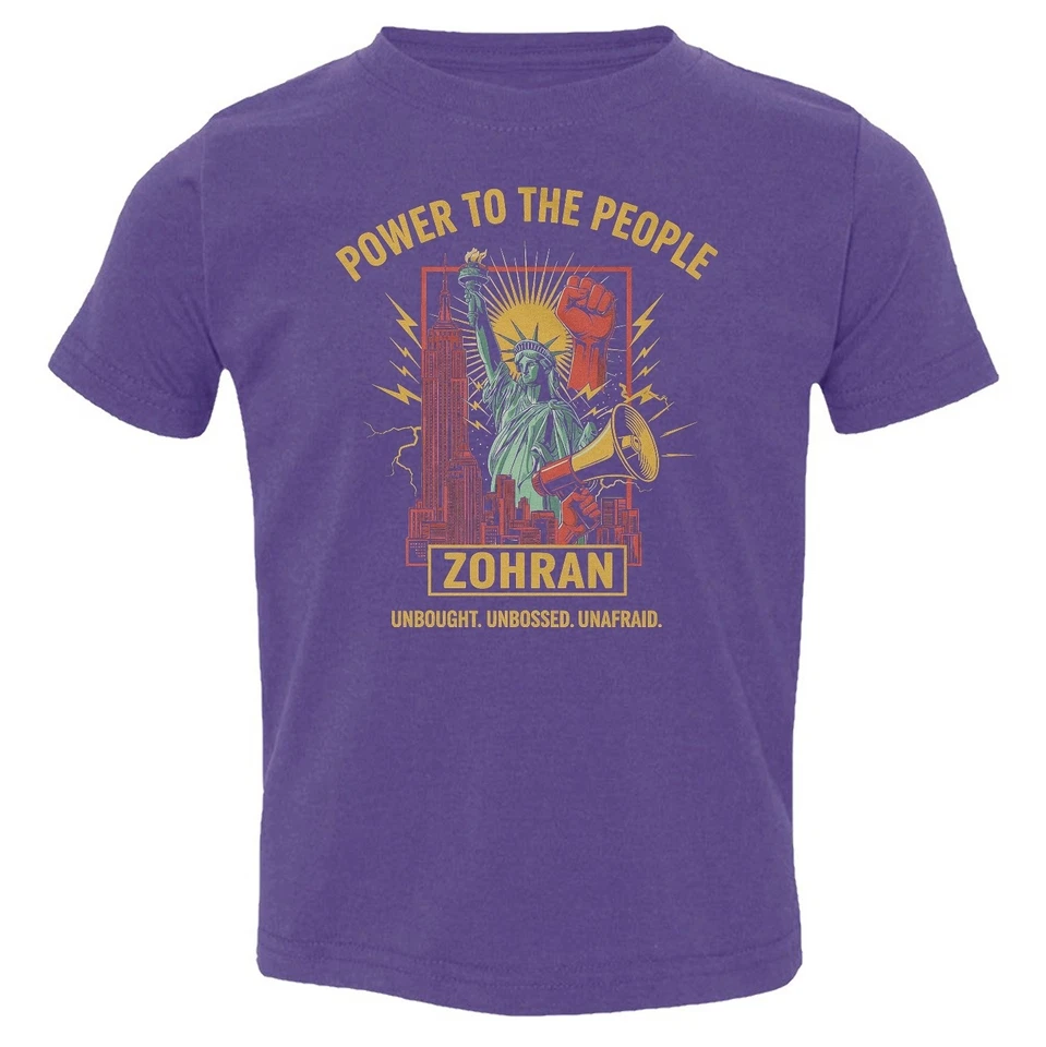 Camiseta Zohran Unbought Unbossed Unafraid Power To The People niño pequeño Foto 1 de 1