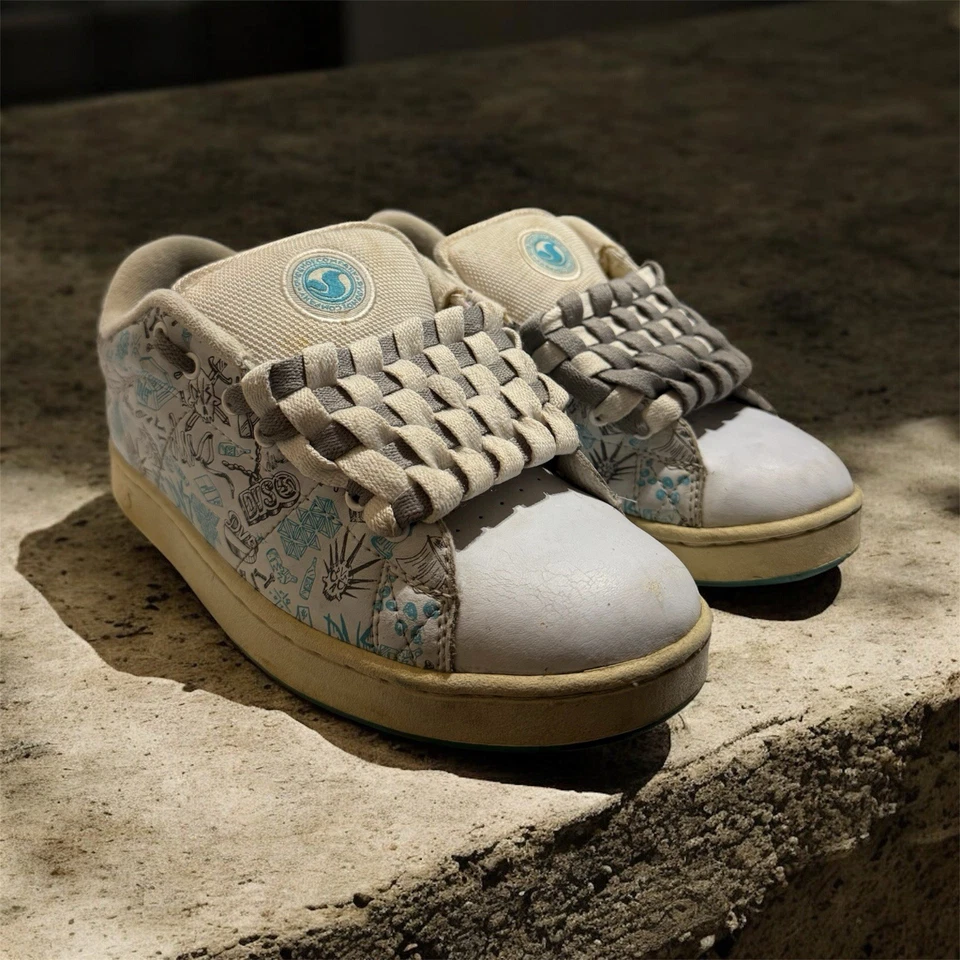 Mujer Talla 10 DVS Revival Zapatos de Skate Unisex Tenis A Cuadros Cordones Graffiti Foto 1 de 4