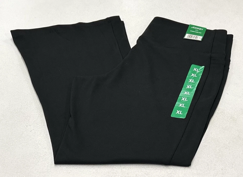 Jockey Women’s Studio Flare Pants, Black Salt, Size XL - Image 1 of 4