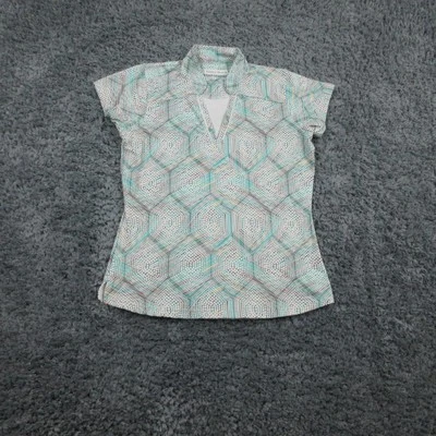 Camisa Polo Pebble Beach Para Mujer Mediana Seca-Lujo Geométrica Golf Top Rendimiento Foto 1 de 4