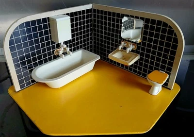 Alte DDR Puppenstube Puppenhaus alt 50er Jahre Bad Badezimmer Ostalgie TOP - Bild 1 von 4