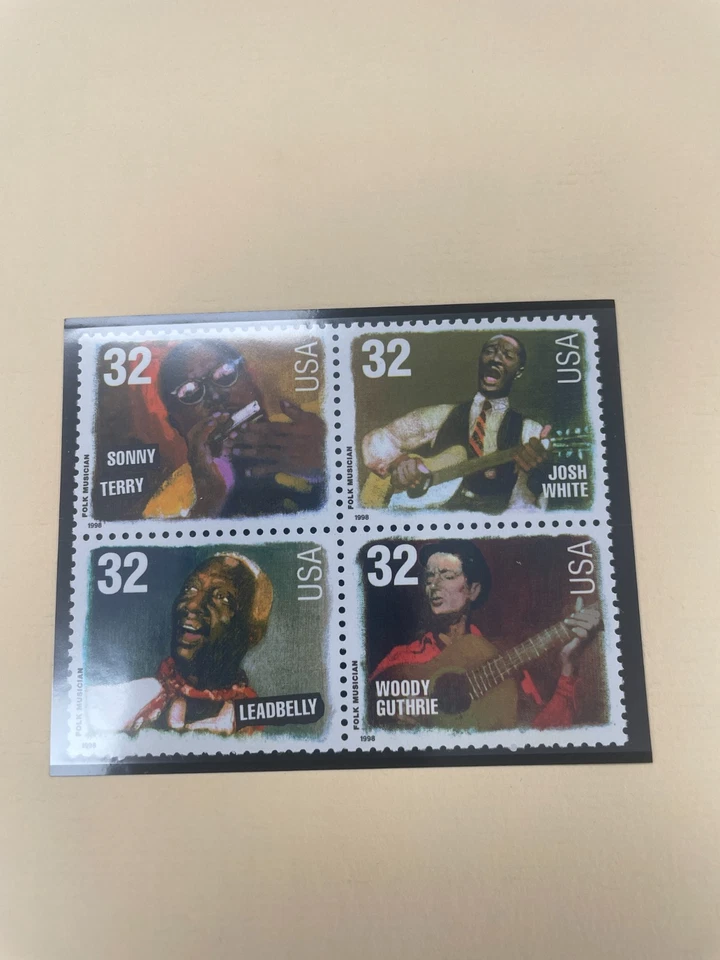 Sc # 3212-3215 ~ BLOCK OF 4 ~ 32c FOLK MUSICIANS ISSUE (fb16) - Image 1 of 1